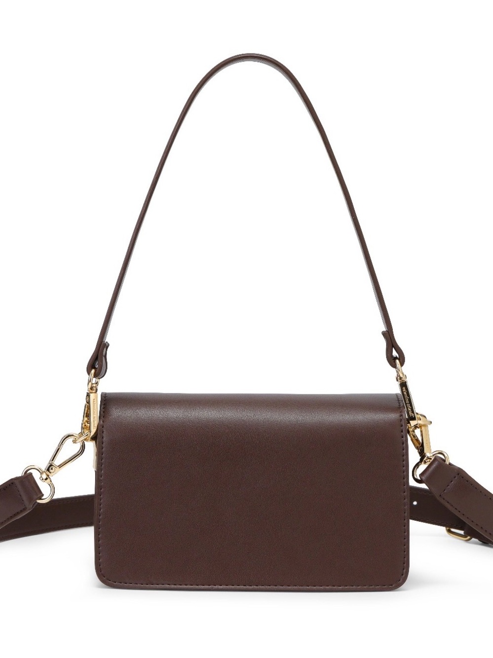 Valentino Orlandi Chocolate Brown Shoulder Crossbody Bag Gold Hardware 2 Way - Picture 5 of 7